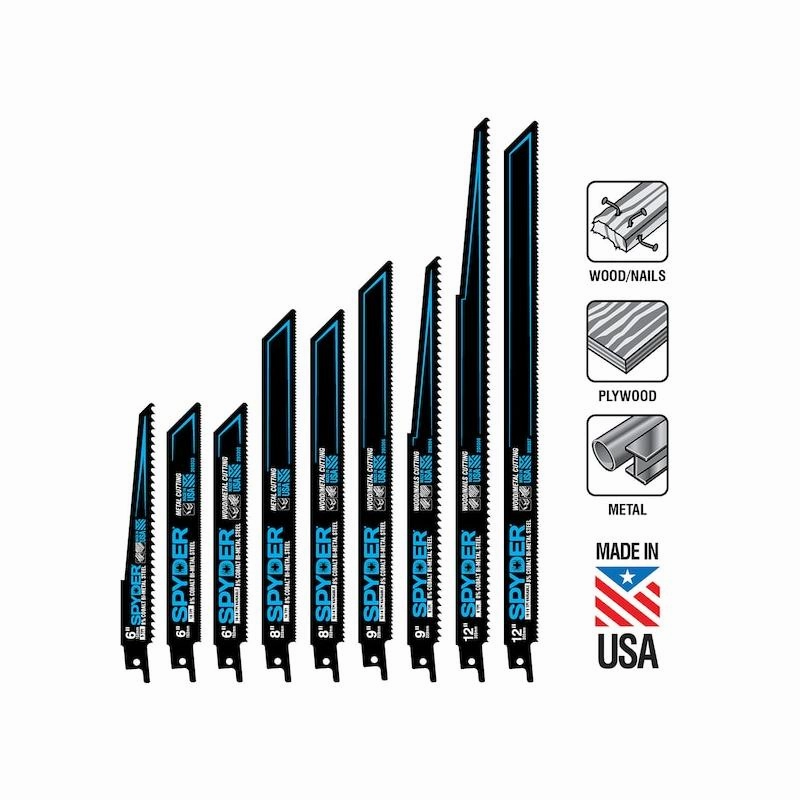 Spyder 200306 Black Series Bi Metal 6TPI - 12" 3-Pack