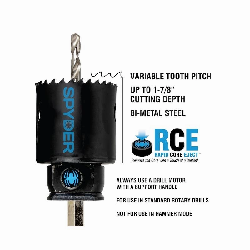 Spyder 600102CF RCE HOLE SAW, BI-METAL,4-1/8 Inch