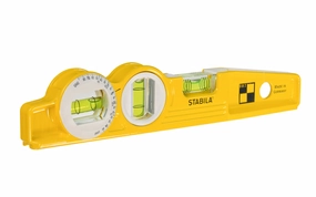 Stabila 10" Magnetic Torpedo Level With Protractor Vial ~ Type 81SMW360 Die Cast