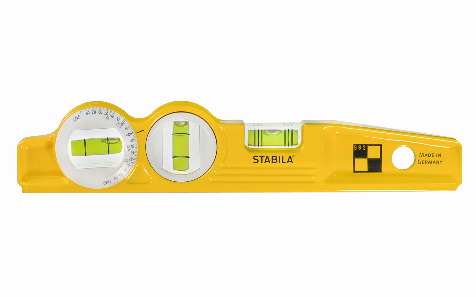 Stabila 10" Magnetic Torpedo Level With Protractor Vial ~ Type 81SMW360 Die Cast