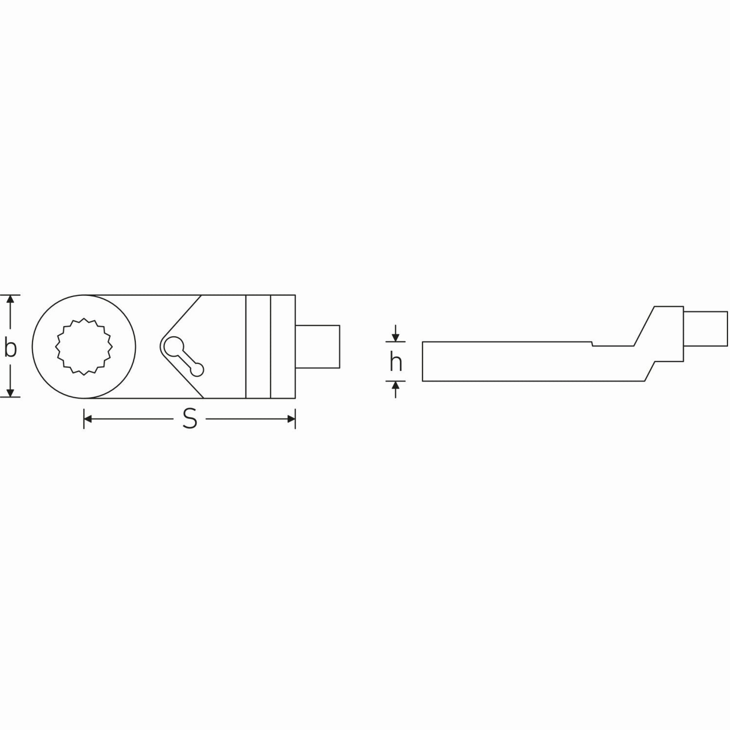 Stahlwille 58170112 Ring ratchet insert adapter
