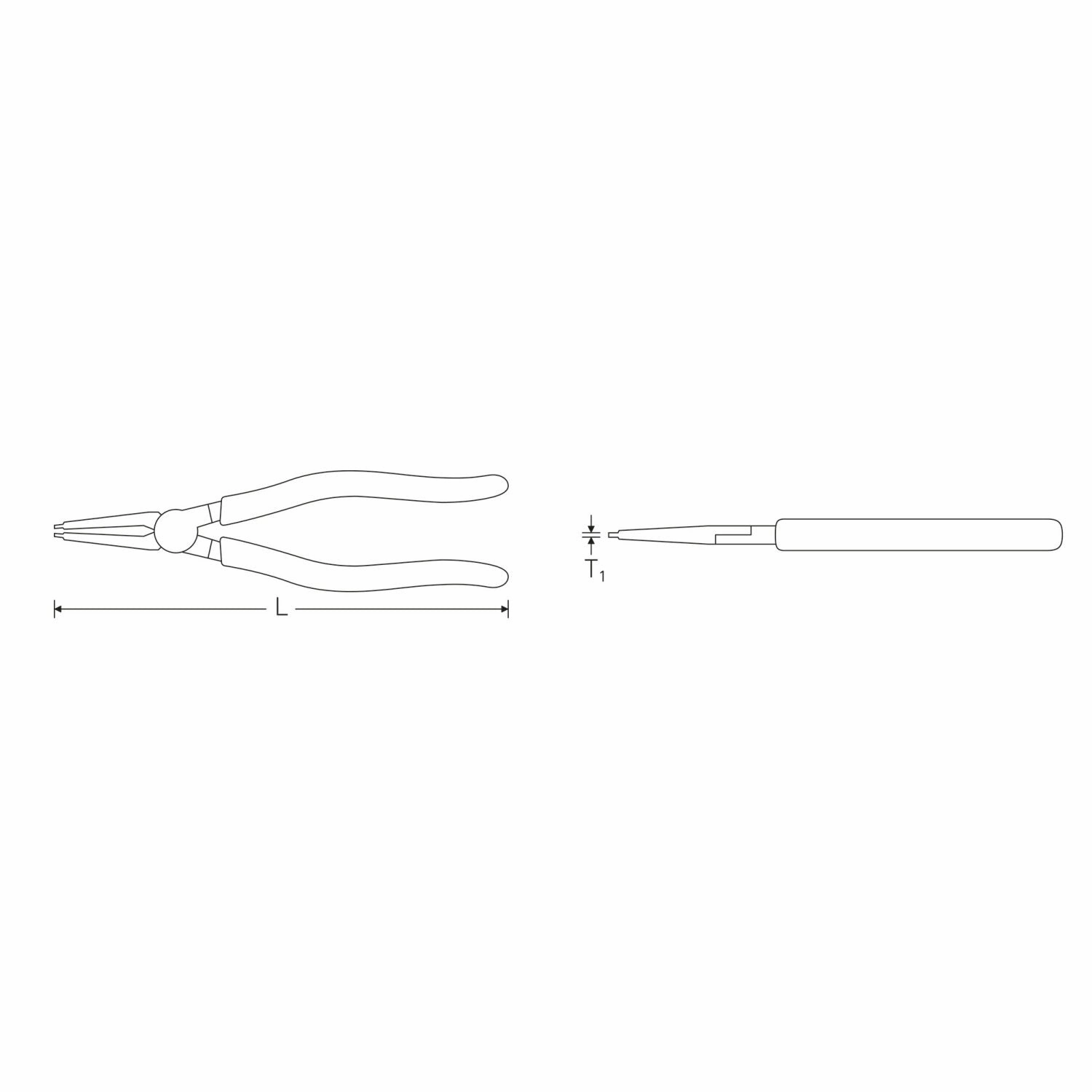 Stahlwille 65436102 Circlip pliers for internal circlips