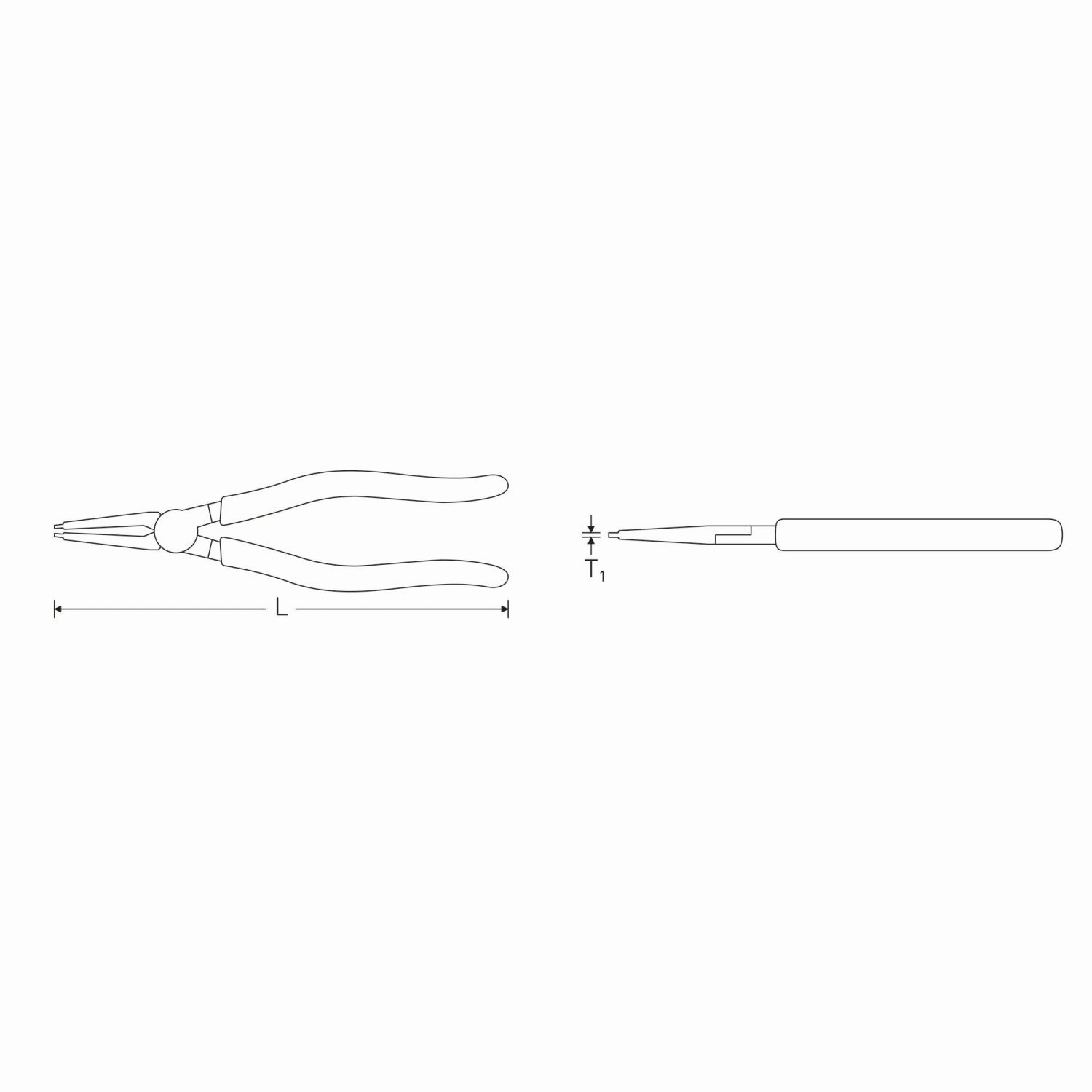 Stahlwille 65436104 Circlip pliers for internal circlips