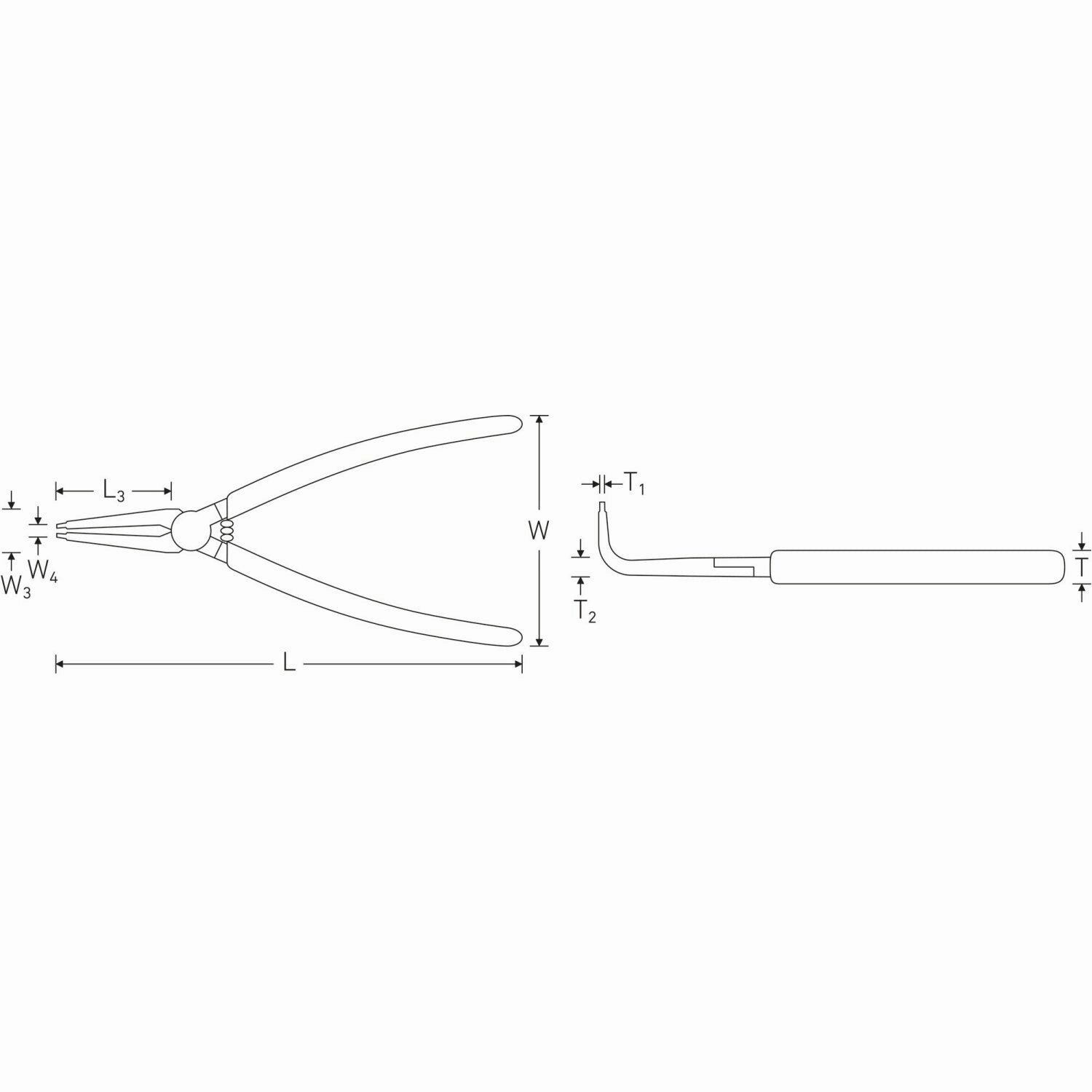 Stahlwille 65466131 Circlip pliers for external circlips