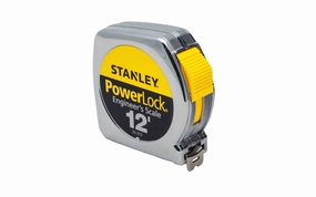 Stanley Powerlock 12' Tape Measure ~ Engineer's Scale