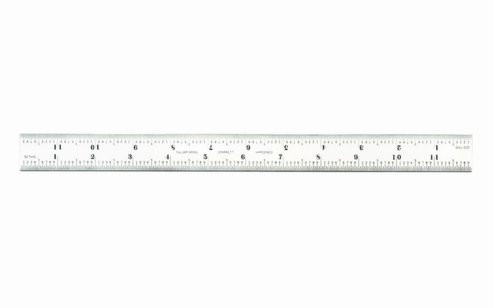Starrett 12" Blade for Combo Square - 1/50", 1/100", 1/32", 1/64" Grads
