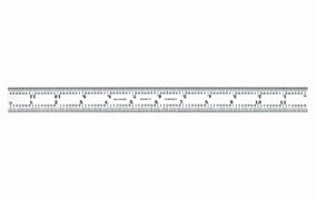 Starrett 12" End Read Rule - 1/8", 1/16", 1/32", 1/64" Grads