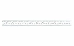 Starrett 12" Metric & Inch Rule - 1.0 MM, 0.5 MM / 1/32", 1/64" Grads
