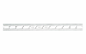 Starrett 12" Rule - 1/8", 1/16", 1/32", 1/64" Grads