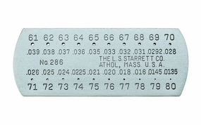 Starrett 286 Twist Drill Gage