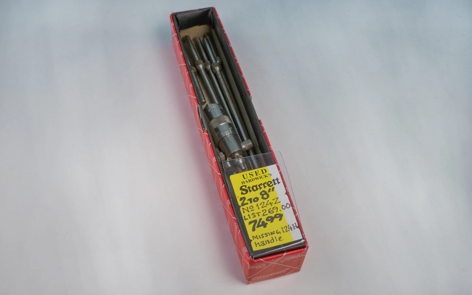 Starrett 2" to 8" Solid Rod Inside Micrometer - USED
