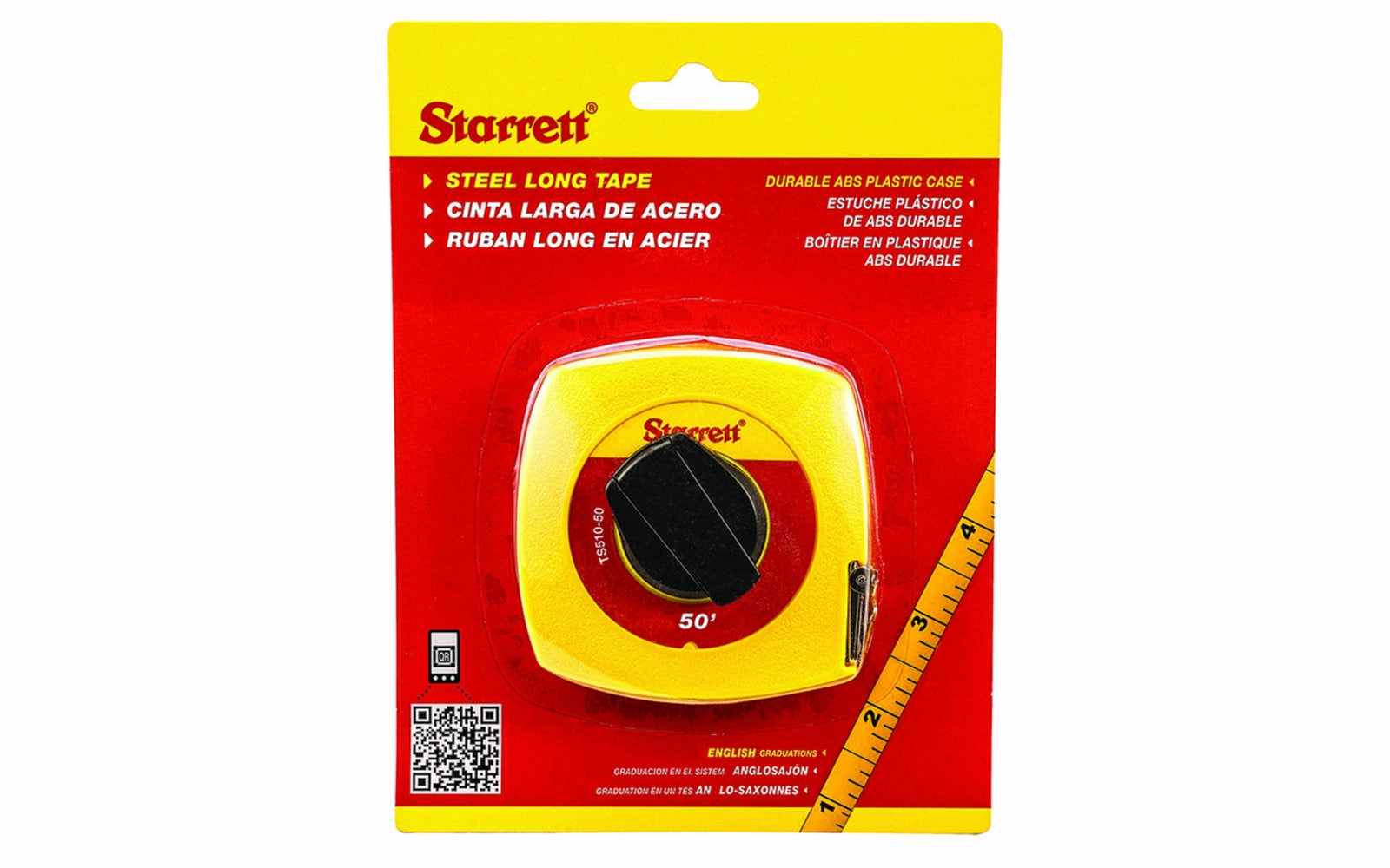 Starrett 3/8" x 50' Steel Tape Measure