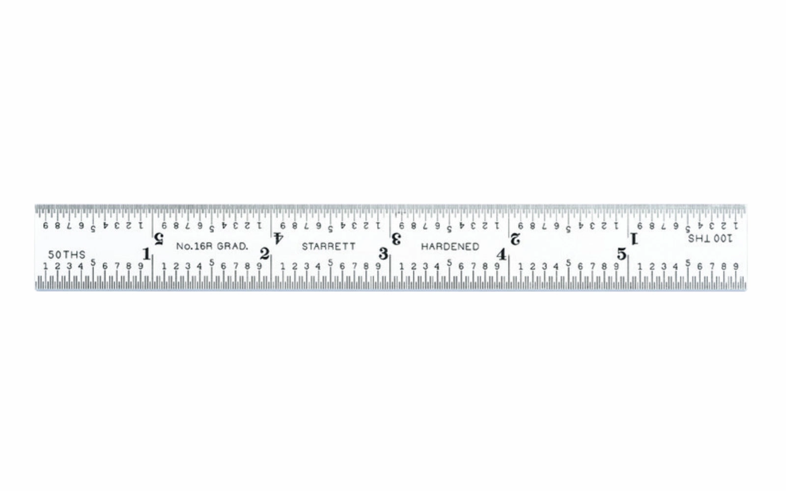 Starrett 6" Blade for Combo Square - 1/32", 1/64", 1/50", 1/100" Grads