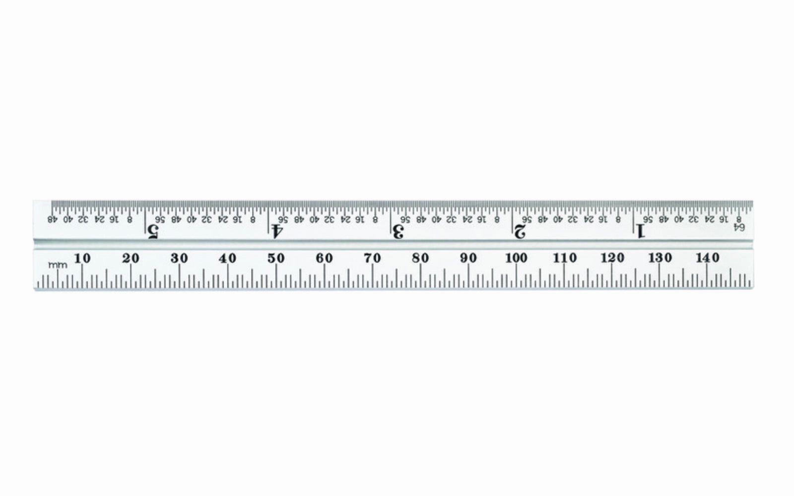 Starrett 6" Blade for Combo Square - 1/32", 1/64"  /  1.0 mm, 0.5 mm Grads