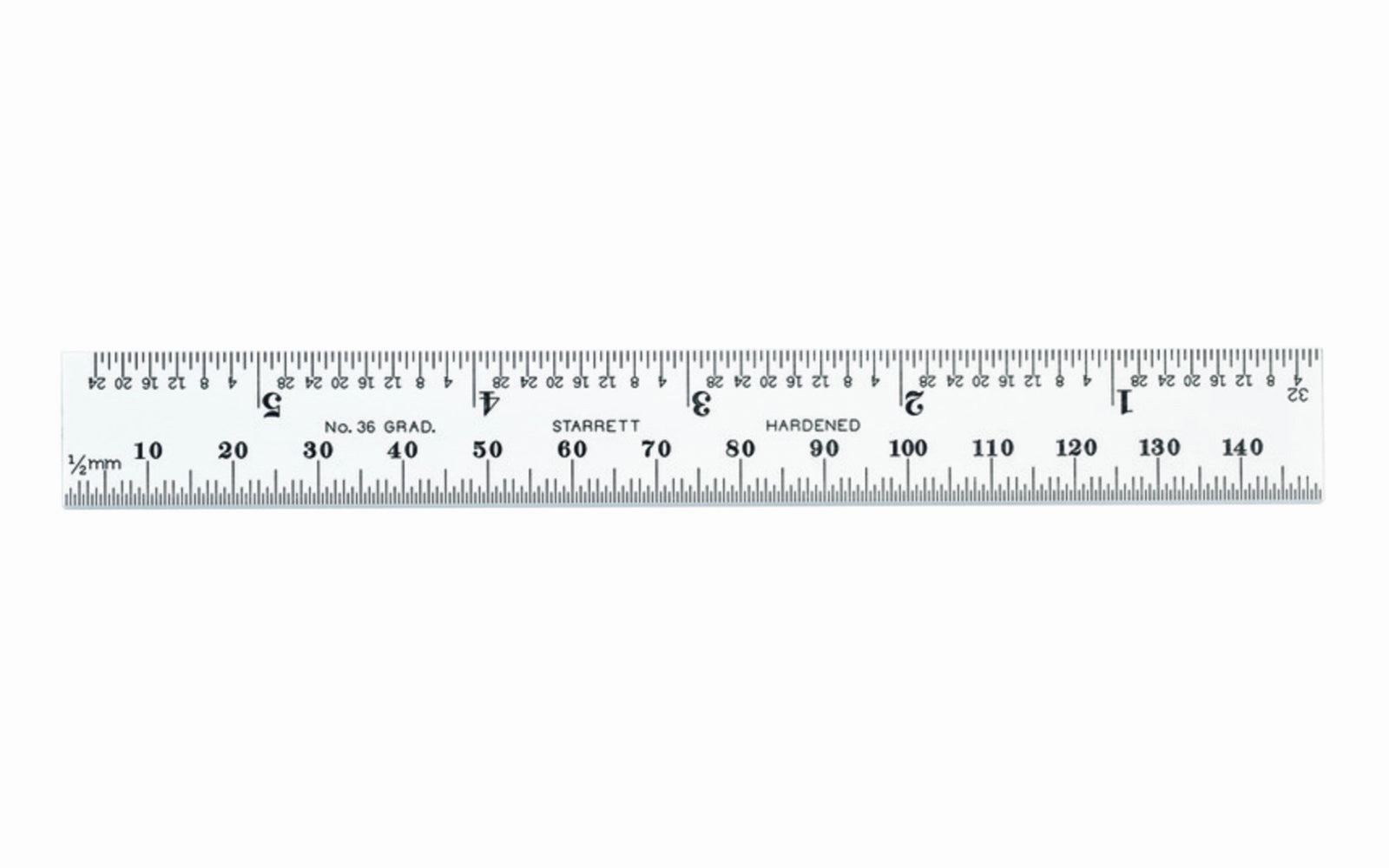 Starrett 6" Blade for Combo Square - 1/32", 1/64"  /  1.0 mm, 0.5 mm Grads