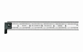 Starrett 6" Hook Rule - 1/8", 1/16", 1/32", 1/64" Grads
