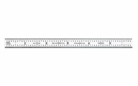 Starrett 6" Narrow Flexible Rule - 1/32", 1/64", 1/50", 1/100" Grads
