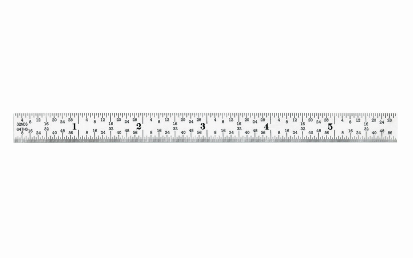 Starrett 6" Narrow Flexible Rule - 1/32", 1/64", 1/50", 1/100" Grads