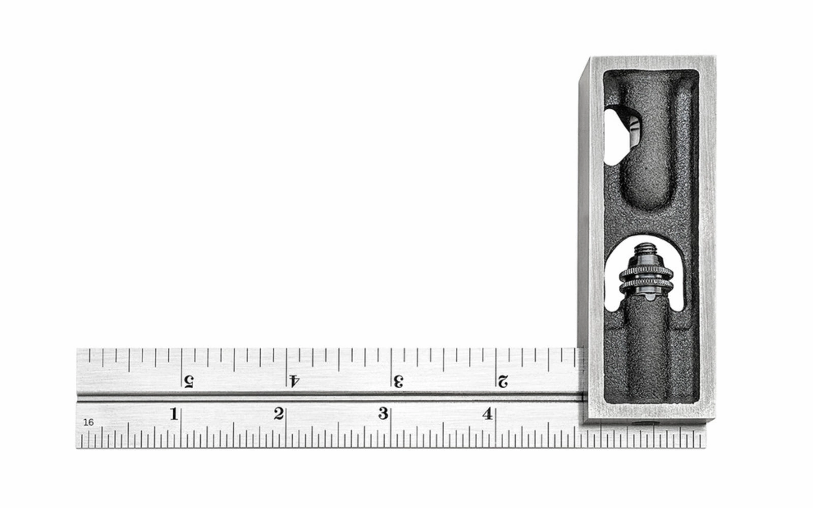 Starrett Inch Reading Double Square, 6" Size - 13C