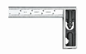 Starrett Inch Reading Double Square, 6" Size - 13C