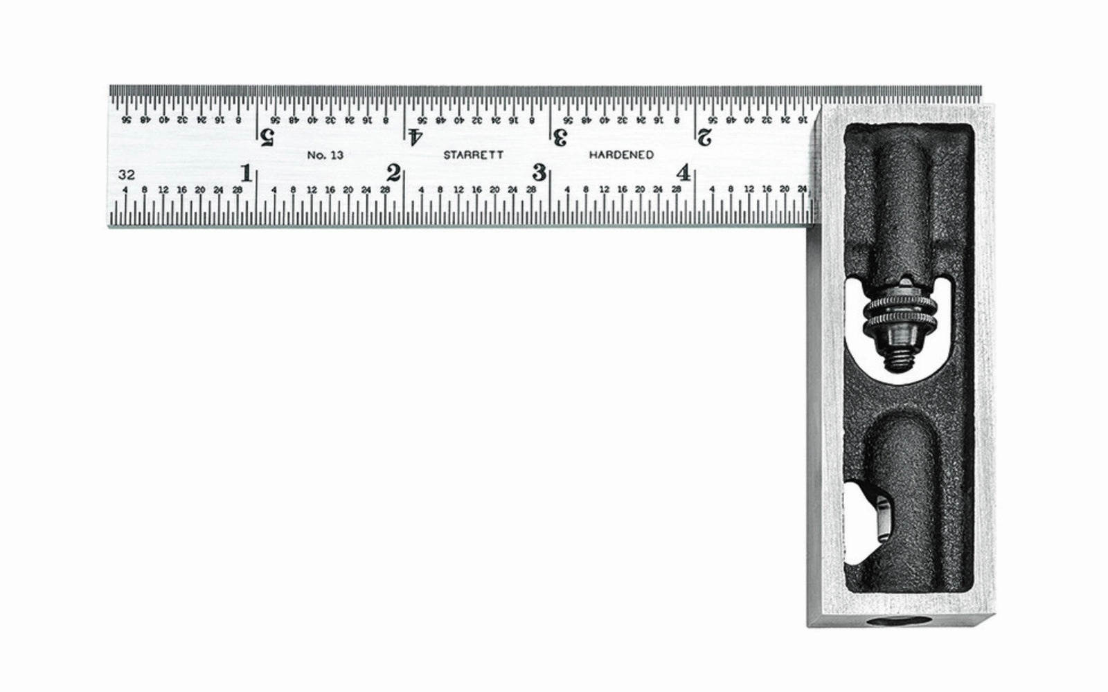 Starrett Inch Reading Double Square, 6" Size - 13C
