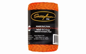 Stringliner #27 Braided Bonded Mason Line - Fluorescent Orange / Black
