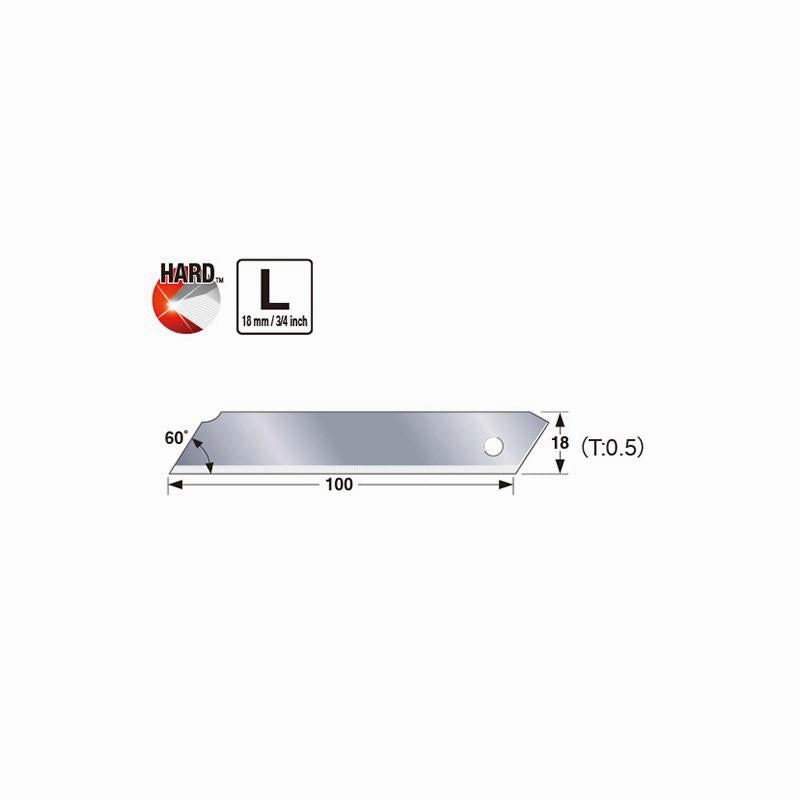 Tajima LCB-50S SOLID Endura-Blade, non-segmented, 10-blade safety dispenser