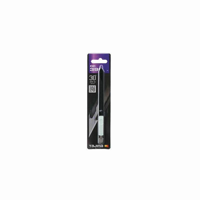 Tajima Tools DC390B Premium Cutter Series, Precision Craft, Auto Lock Blade Lock, 1 x 30Acute Angle Razar Black Blade