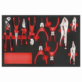 Teng Tools 11 Piece Full Drawer EVA Foam Plier Set (Cutters, Linesman, Long Nose   More) - TTEMB11