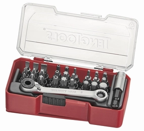 Teng Tools 29 Piece 1/4 Inch Hex Assorted Screwdriver Bits and Accessories Set - TJ1429