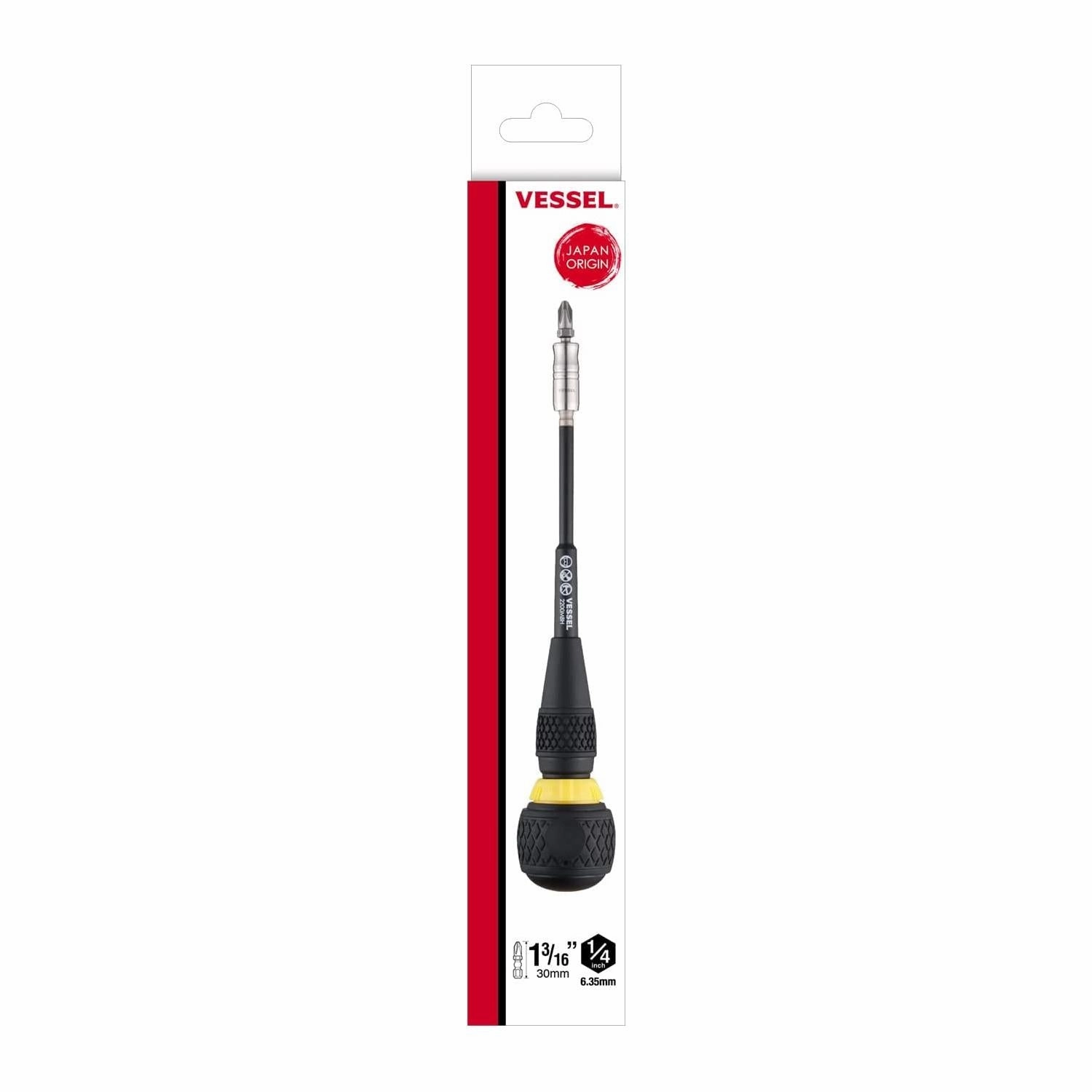 Vessel Tools 2200MBH120 Ball Grip Ratchet Interchangeable Screwdriver