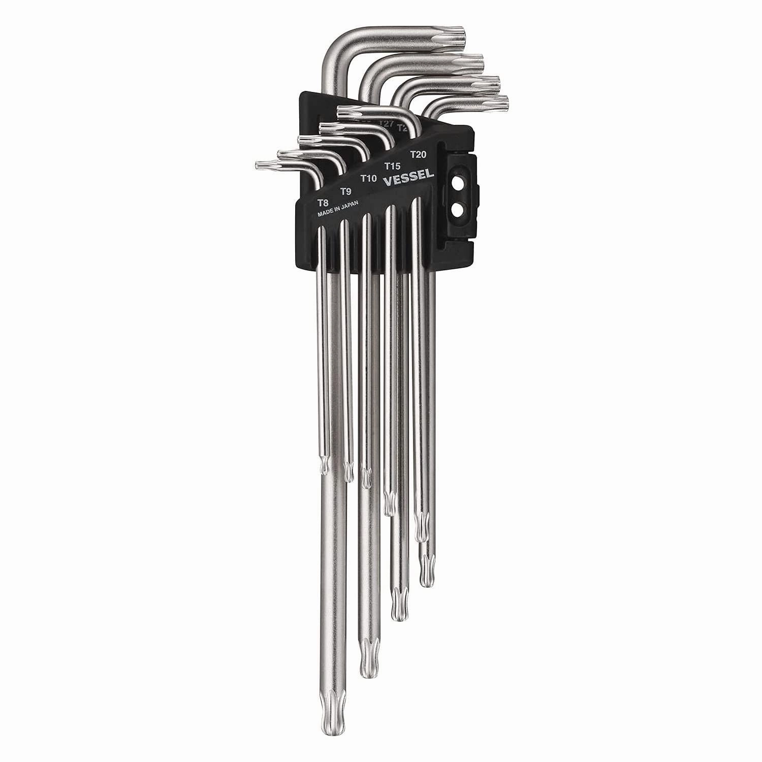 Vessel Tools 8509BTXU Ball End TORX L-Key Wrench 9 Piece Set
