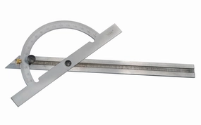 Vogel Satin Chrome Sliding Protractor ~ 6" Diameter Head
