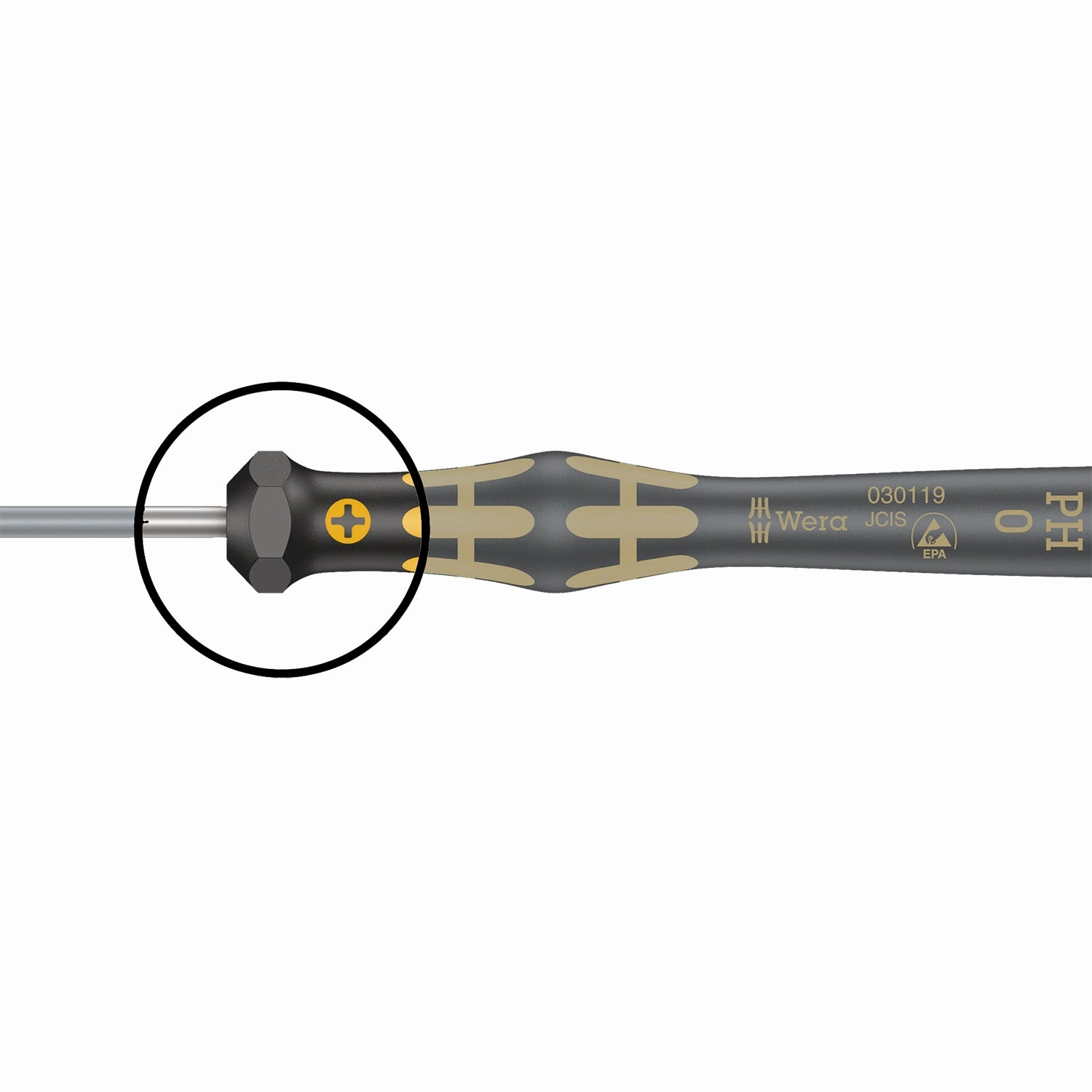 Wera 1567 TORX ESD Kraftform Micro screwdriver for TORX screws, TX 6 x 40 mm