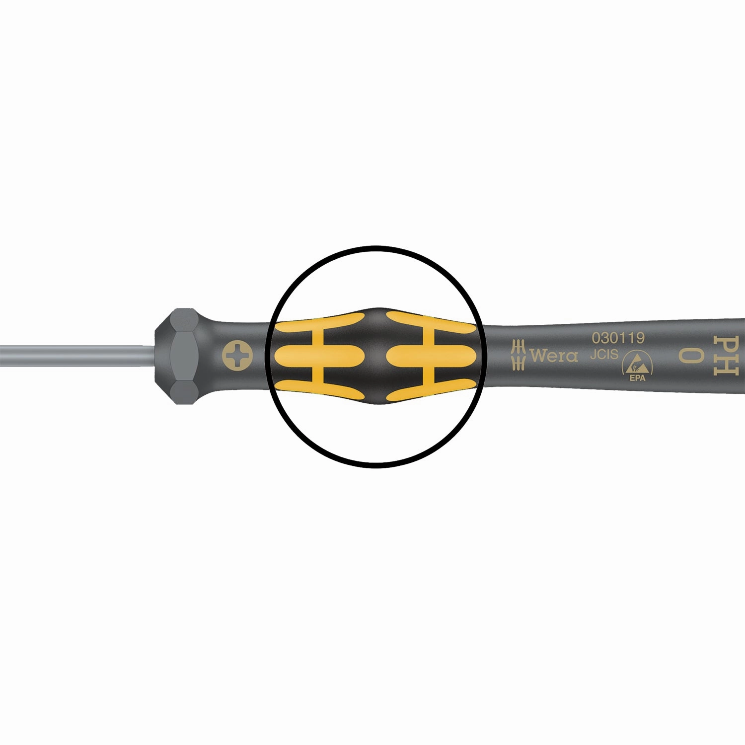 Wera 1567 TORX ESD Kraftform Micro screwdriver for TORX screws, TX 6 x 40 mm