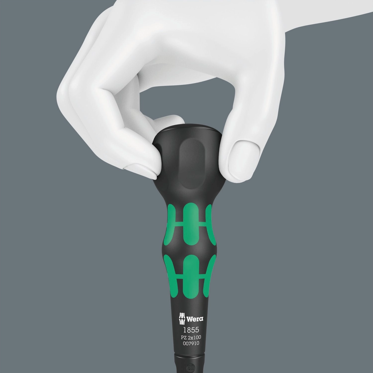 Wera 1855 PZ Kraftform Ball-Grip Pozidriv-Head Screwdriver, PZ2 x 100 mm
