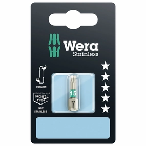 Wera 3867/1 TS SB TORX bits, stainless, TX 15 x 25 mm