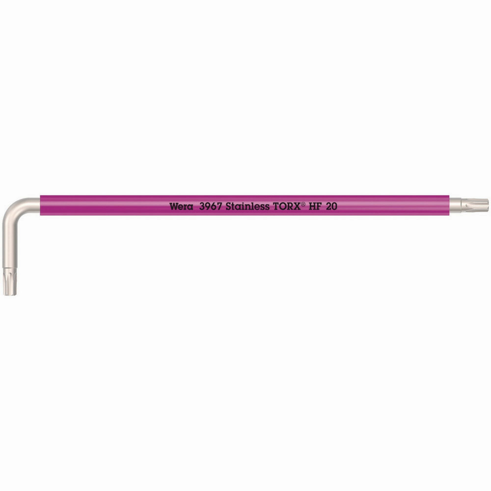 Wera 3967 SXL HF TORX L-key Multicolour with holding function, long, stainless, TX 20 x 137 mm