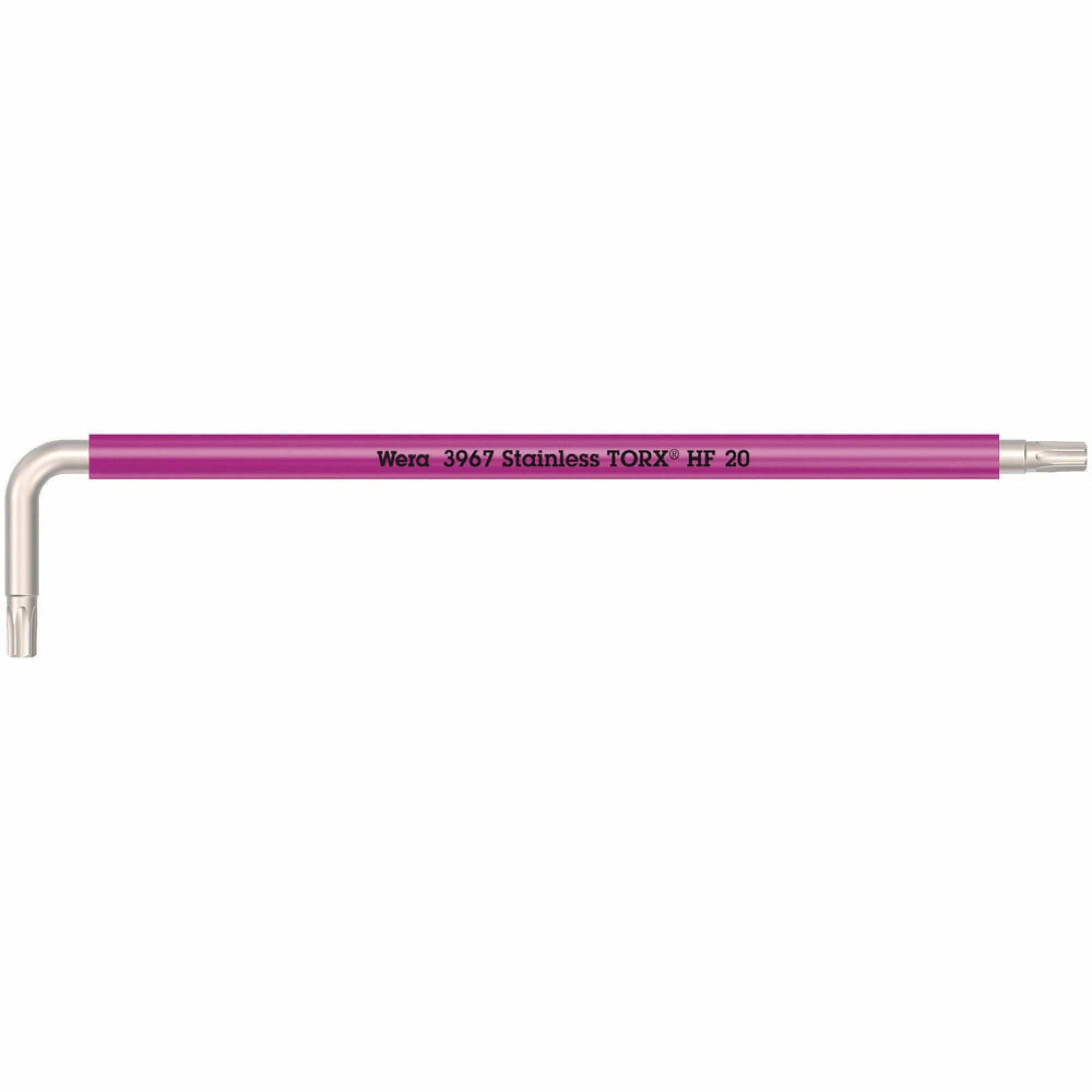 Wera 3967 SXL HF TORX L-key Multicolour with holding function, long, stainless, TX 27 x 172 mm