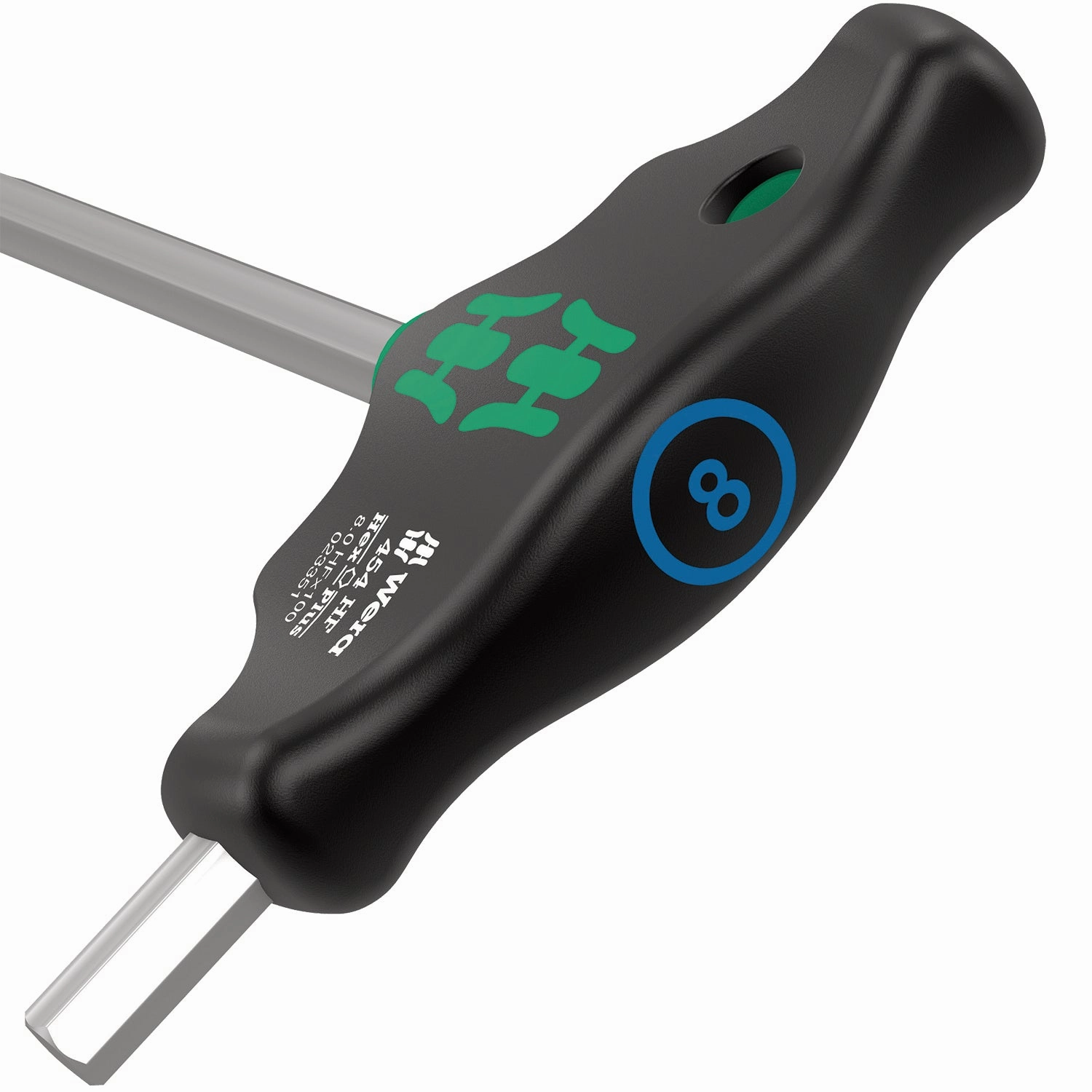Wera 454 HF T-handle hexagon screwdriver Hex-Plus with holding function, 8 x 150 mm