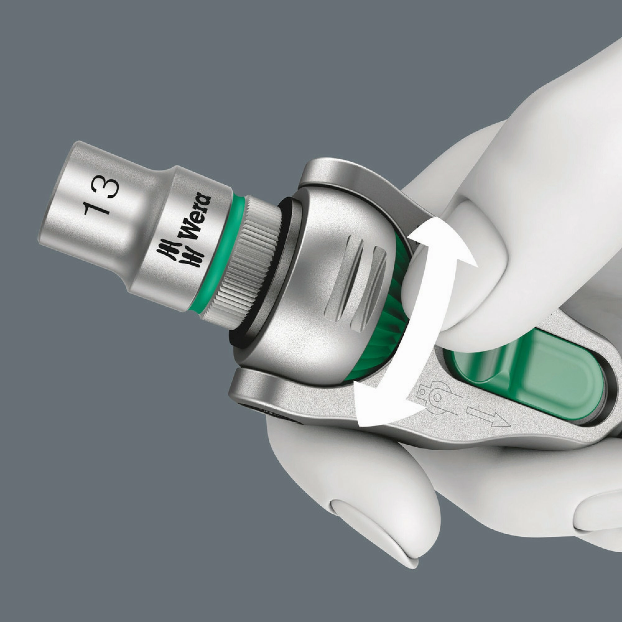 Wera 8000 B Zyklop Speed Ratchet with 3/8" drive, 3/8" x 199 mm