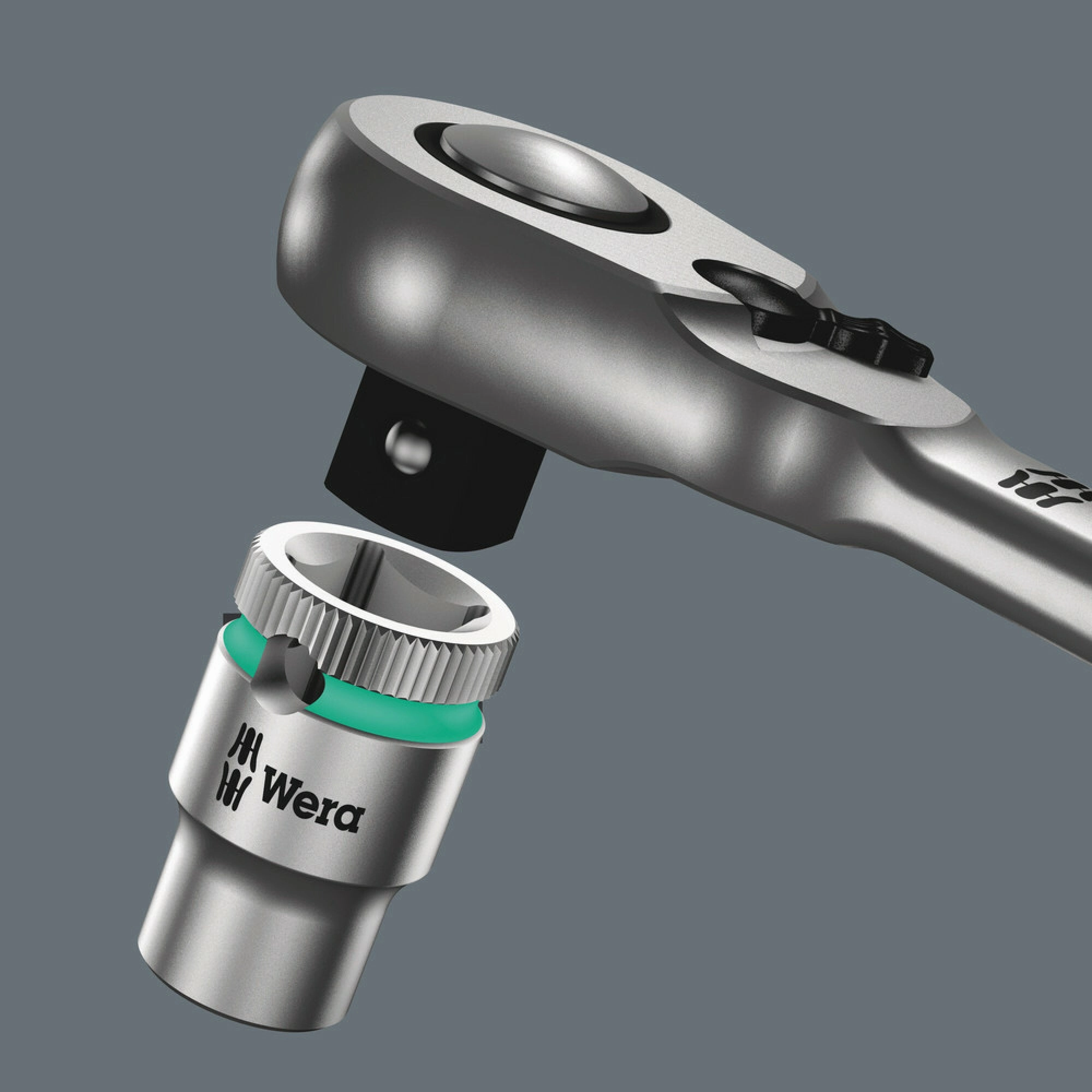 Wera 8004 A Zyklop Metal Ratchet with switch lever and 1/4" drive, 1/4" x 141 mm