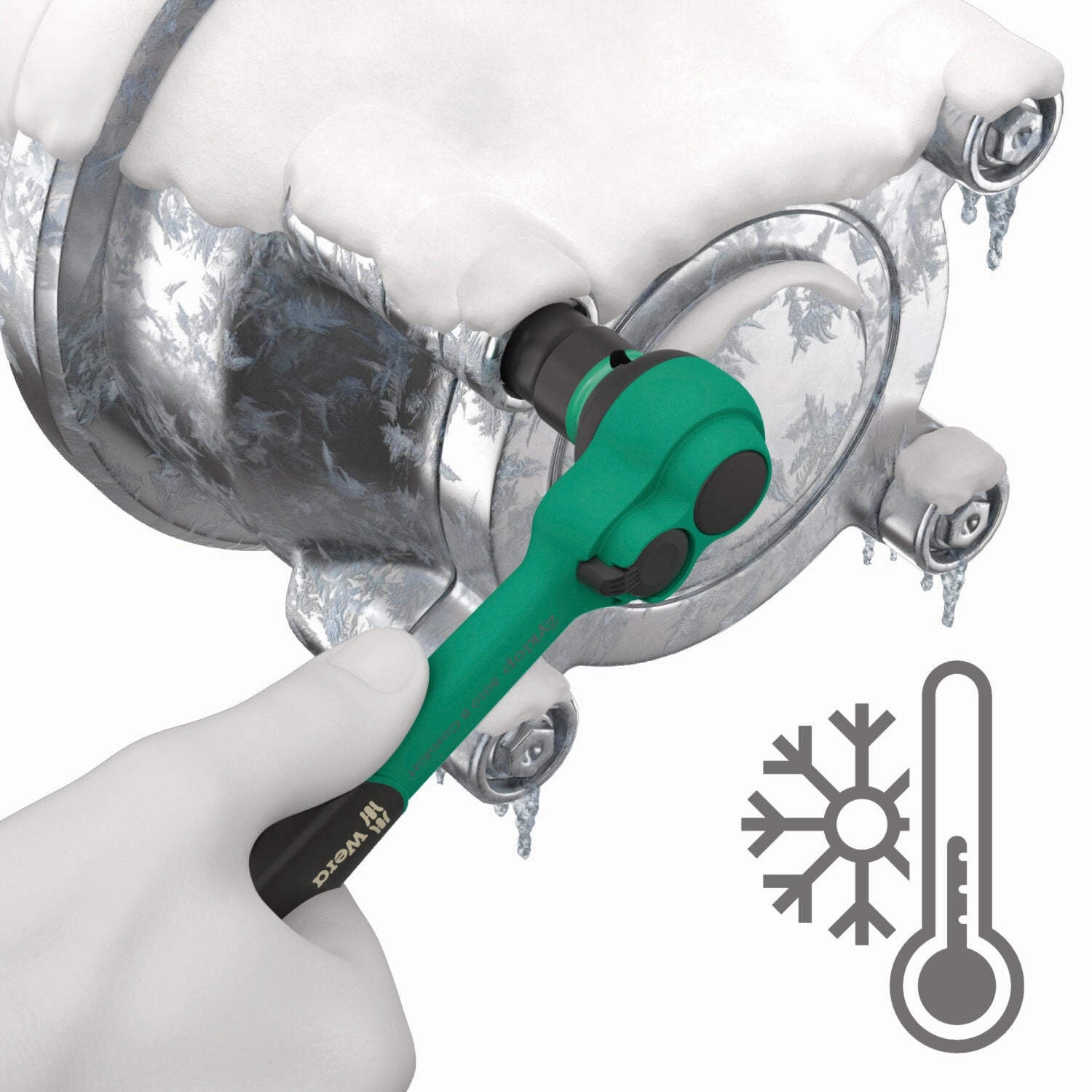 Wera 8100 SB 12 Zyklop Comfort Ratchet set, reversing lever, 3/8" drive, metric