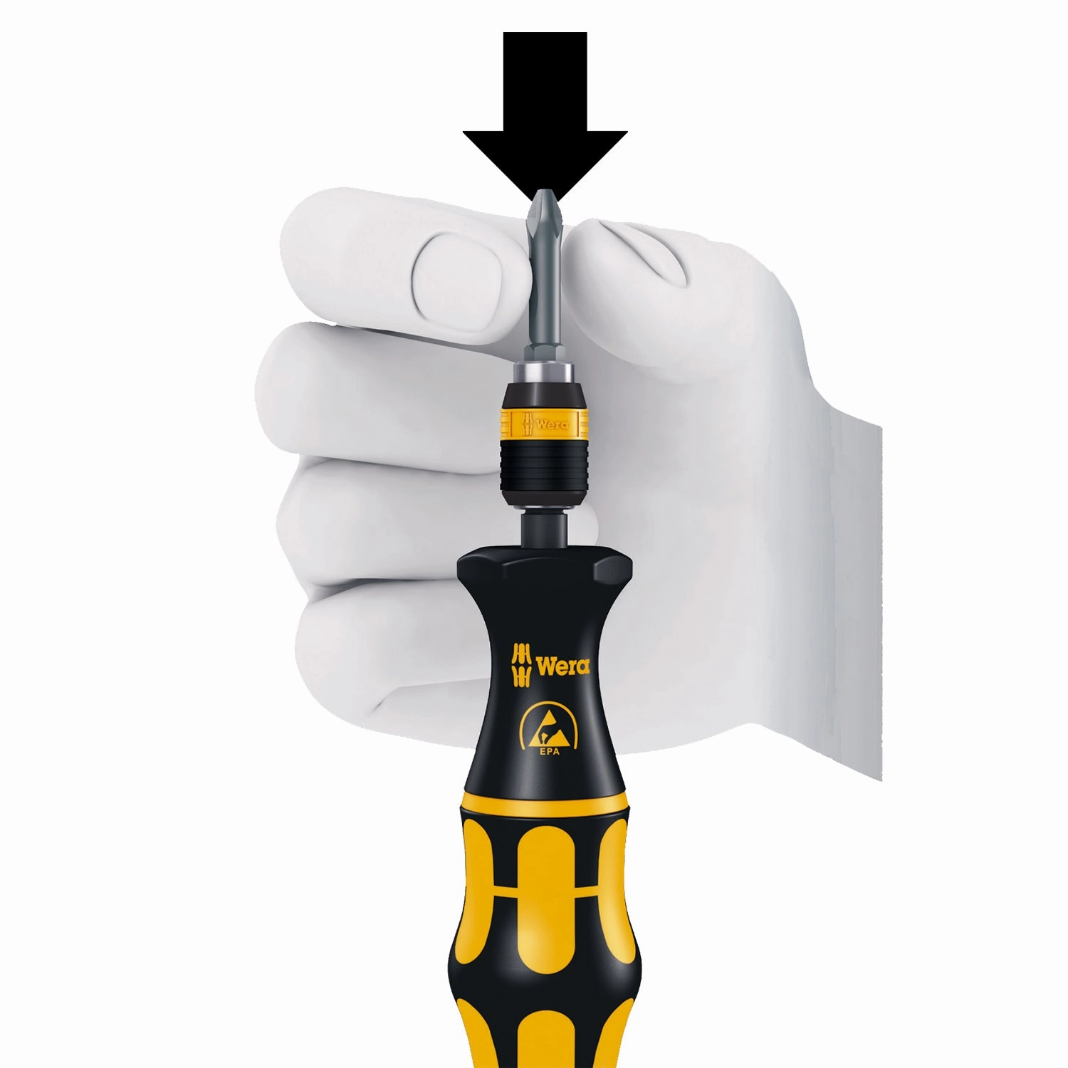 Wera 813 R ESD Bitholding screwdriver, non-magnetic, 1/4" x 90 mm