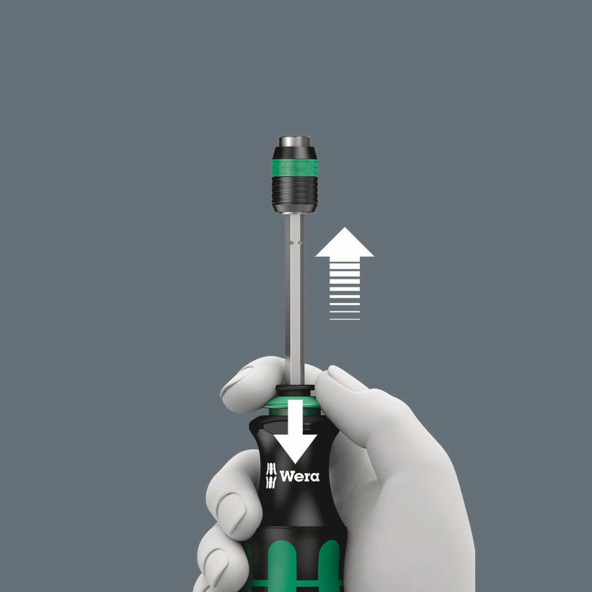 Wera 817 R Bitholding screwdriver with Rapidaptor quick-release chuck, 1/4" x 133 mm