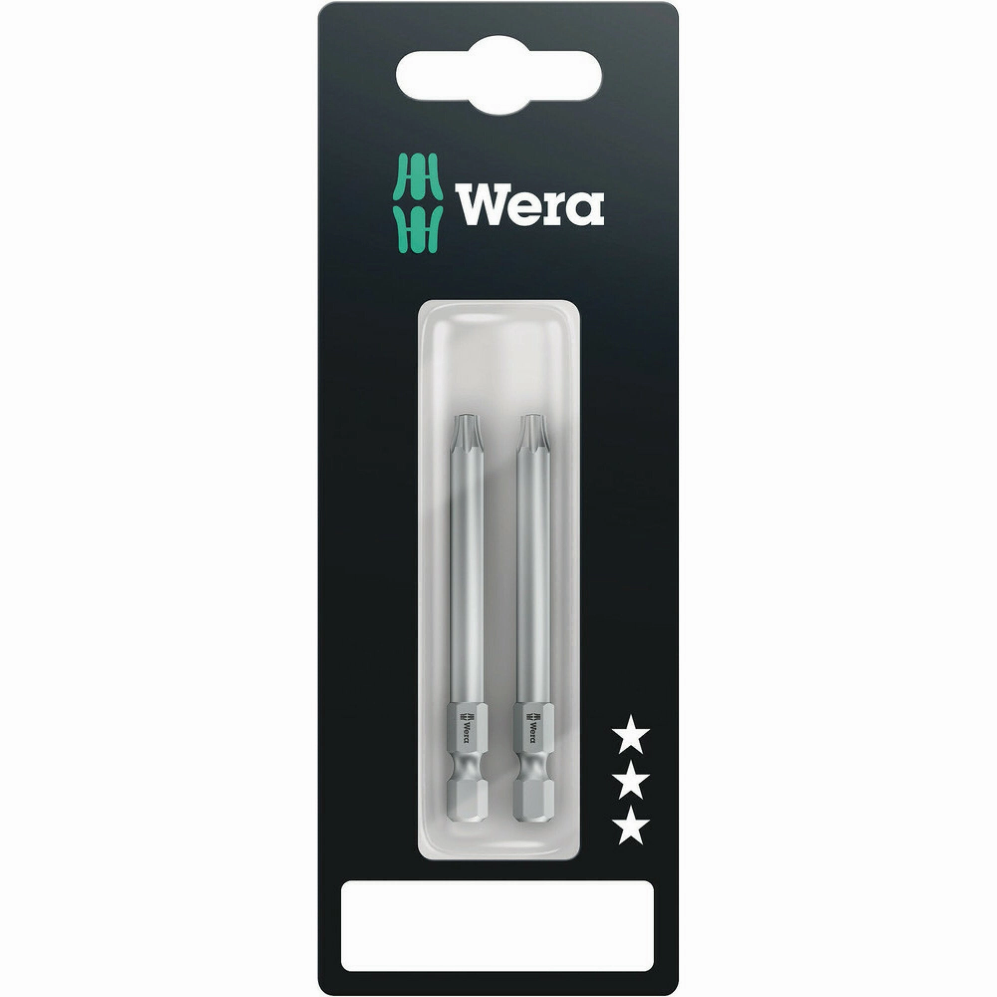 Wera 867/4 Z TORX BO bits with bore hole SB, TX 25 x 70 mm, 2 pieces