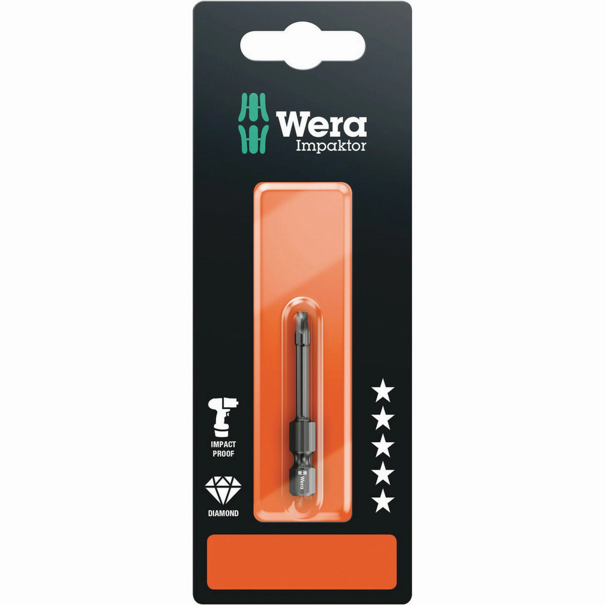 Wera 868/4 IMP DC SB Impaktor Square-Plus bits, # 3 x 50 mm
