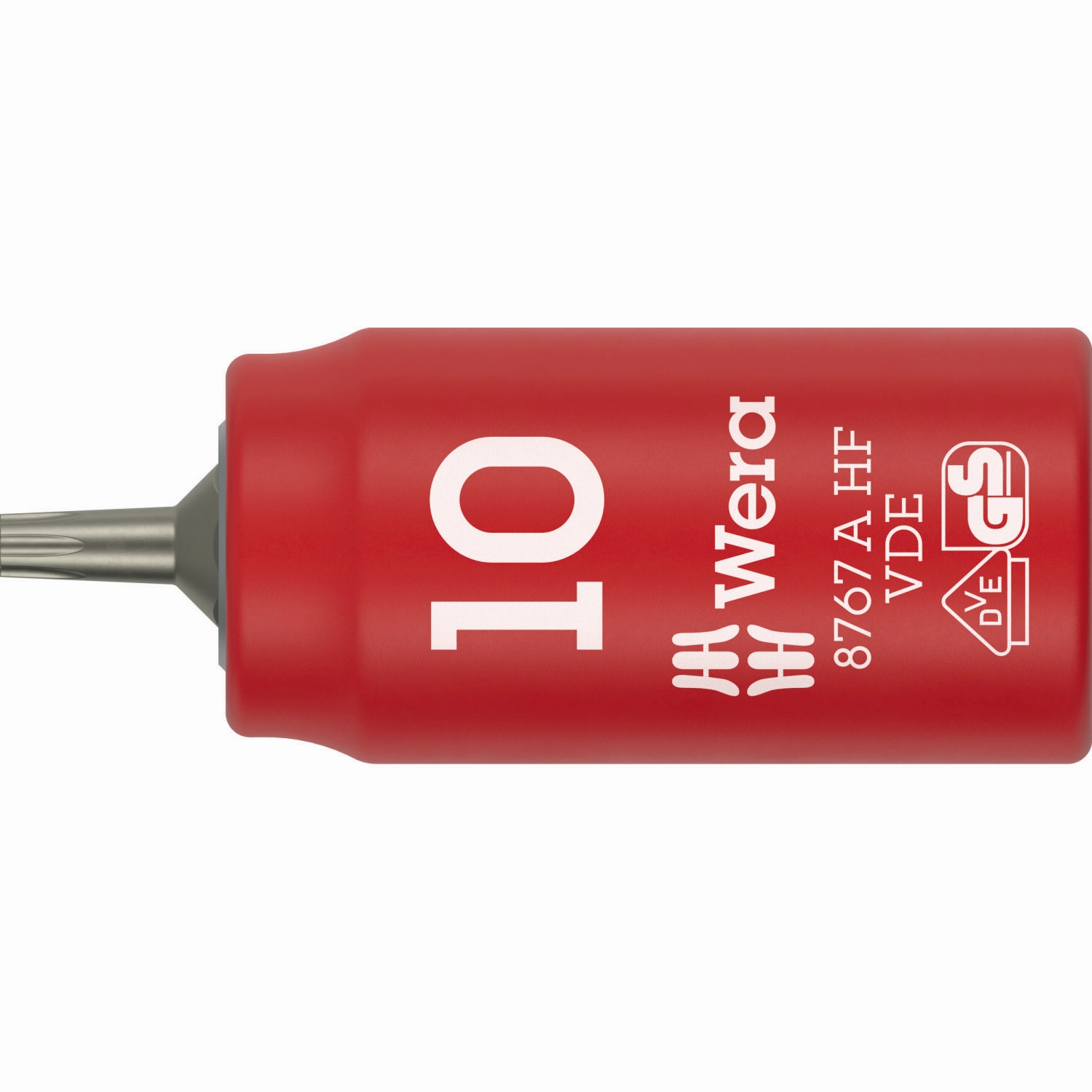 Wera 8767 A VDE HF TORX Zyklop Bit socket, insulated, with 1/4" drive, with holding function, T10
