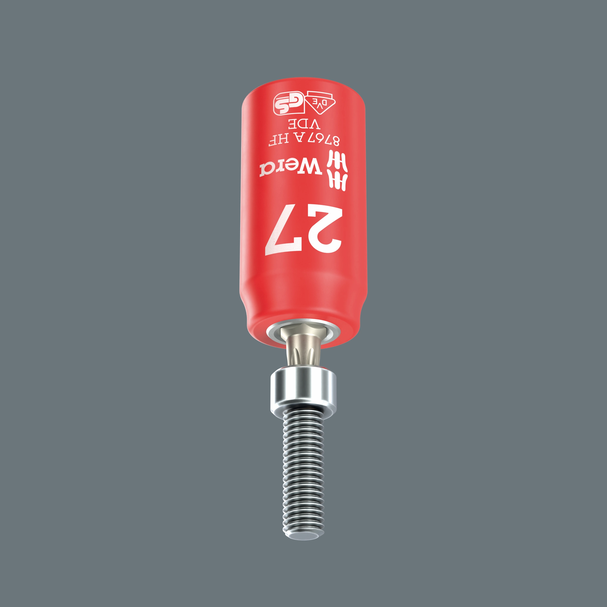 Wera 8767 A VDE HF TORX Zyklop Bit socket, insulated, with 1/4" drive, with holding function, T10