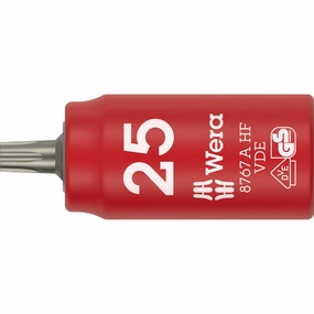 Wera 8767 A VDE HF TORX Zyklop Bit socket, insulated, with 1/4" drive, with holding function, T25